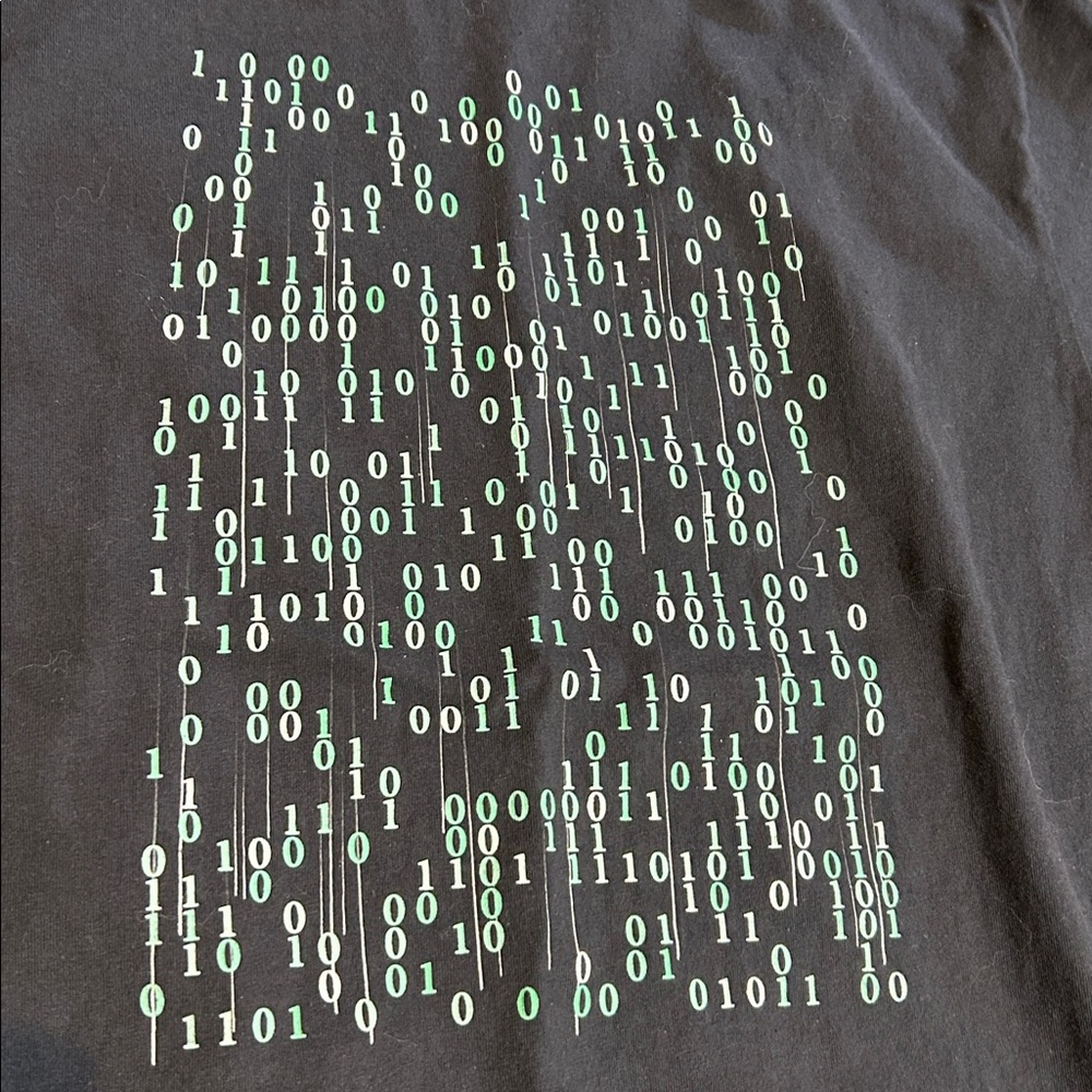 Heavyweight Black Binary Code T-Shirt - image 2